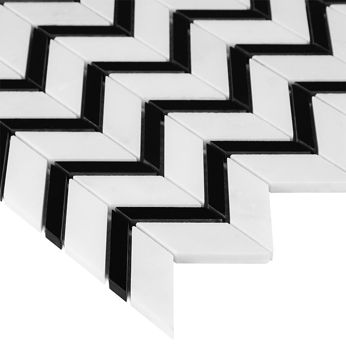 Pure White Chevron Mix